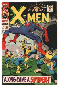 The X-Men #35 (1967) X-Men [Key Issue] SPIDER-MAN APPEARANCE!