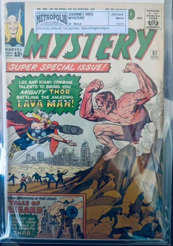 Journey Into Mystery #97, Marvel 1963, 1st app of Lava Ma. 6.0