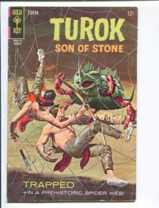 TUROK SON OF STONE #59-DELL-1957-DINSOSAUR COVER AND STORIES- RARE FN