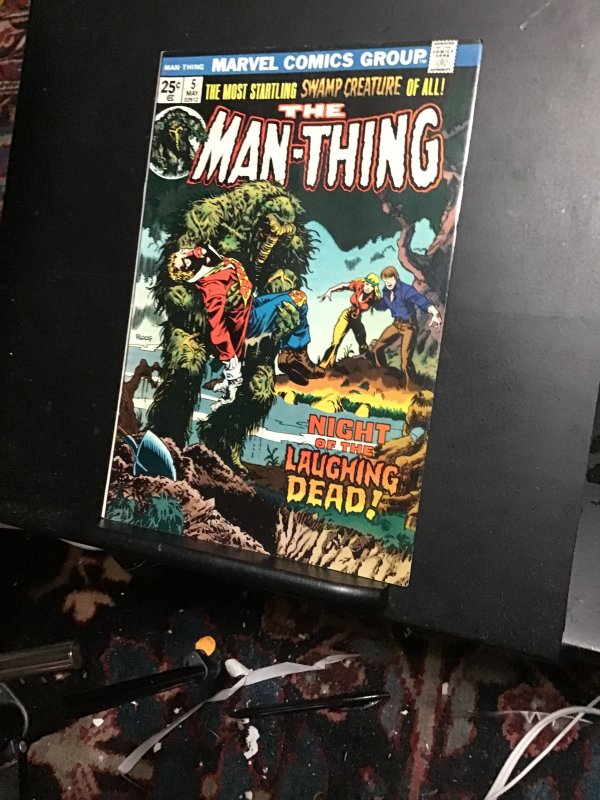 Man-Thing #5 (1974) Mike Ploog art! High grade! NM- Wow!