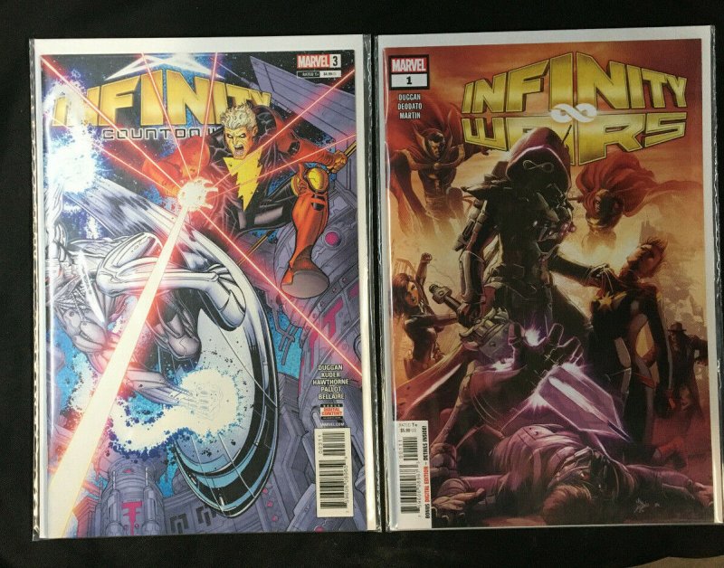 10 COMICS LOT INFINITY COUNTDOWN #1-3, INFINITY WARS #1-5, INFINITY WARPS #1, 2