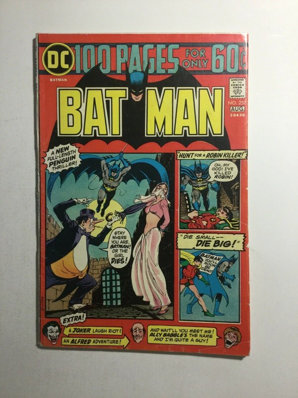 Batman 257 Vg Very Good 4.0 DC Comics