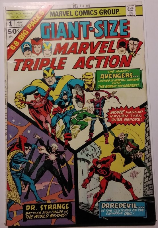 Giant-Size Triple Action #1 Daredevil Doctor Strange Avengers Hawkeye Scarlet