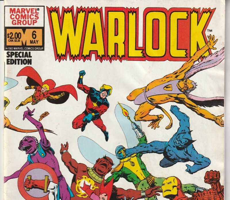 Warlock Special Edition # 6  Thanos, Avengers, Spiderman, The Thing !!