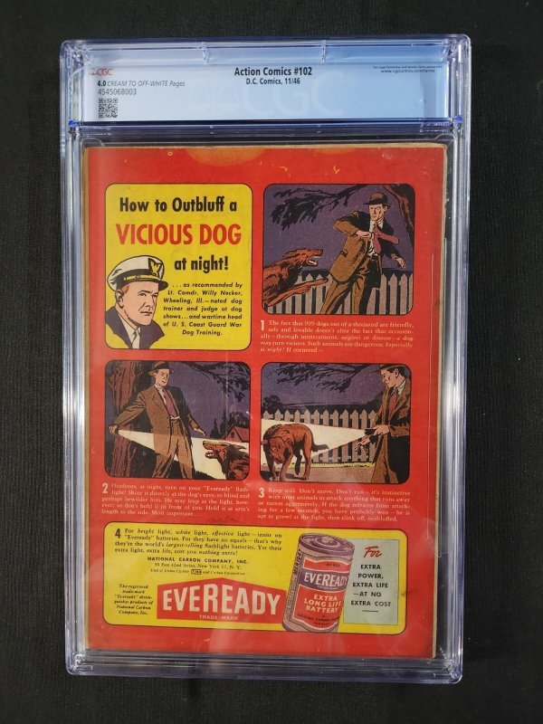 Action Comics #102 - George Roussos Art (CGC 4.0) 1946