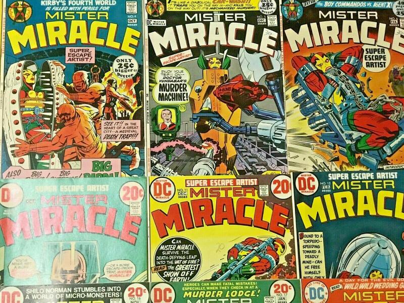 MISTER MIRACLE#1-18 VG-VF LOT 1971 JACK KIRBY DC BRONZE AGE COMICS