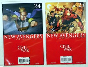 New Avengers Lot of 2 #24, 25 (2006) Marvel Comics 1st Print Comic Books