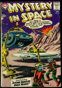 Mystery in Space #45 Grey Tone cover 1958- Flying Saucers over Mars