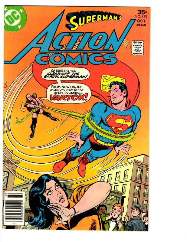 3 Action Comics DC Comic Books # 476 477 478 Superman Lois Lane Metropolis BH14