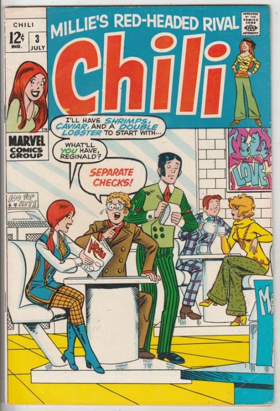 Chili #3 (Jul-69) FN/VF Mid-High-Grade Chili