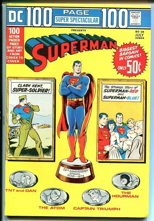 DC 100-PAGE SUPER SPECTACULAR #18-SUPERMAN-1973 HOURMAN VF