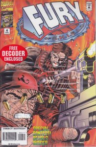 Fury of S.H.I.E.L.D. #4 (with card) VF ; Marvel | With Decoder - Nick Fury