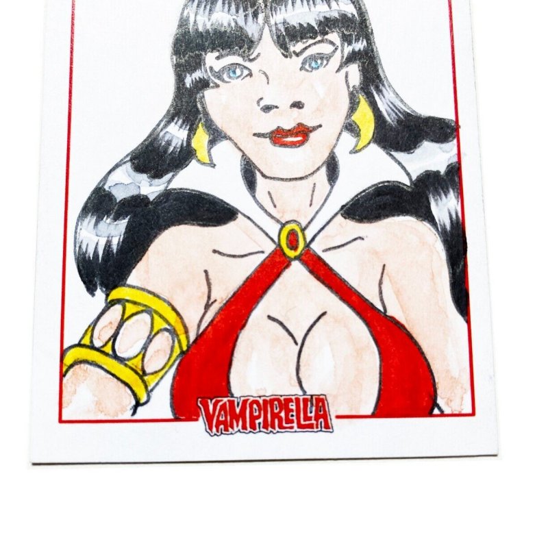 Vampirella 50Th Anniversary Sketch Card By Wilson Ramos Jr Dynamite (D)