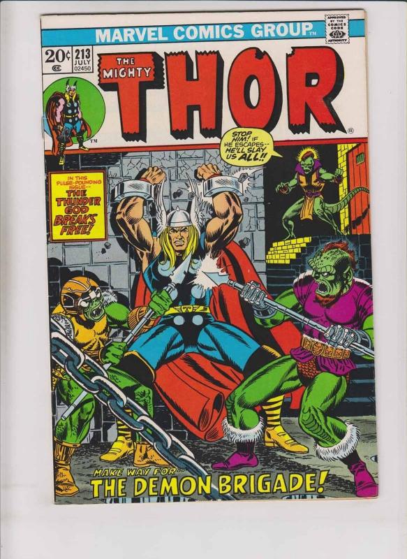 Thor [1973 Marvel] #213 VF gerry conway - john buscema - demon brigade