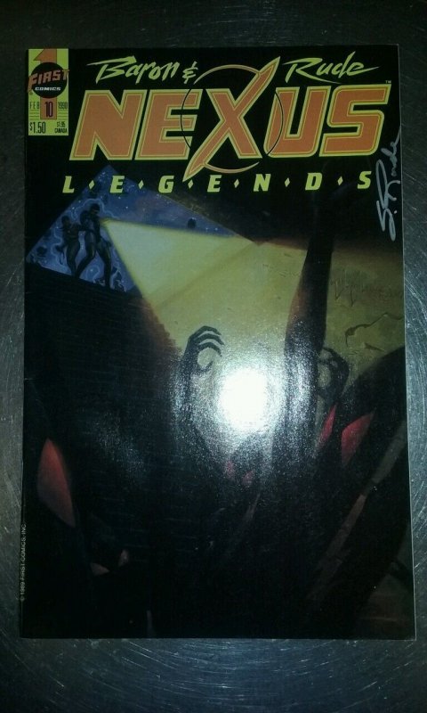 NEXUS legends 10 SIGNED BY STEVE RUDE 6.0 science fiction FIRST COMICS Clonezone
