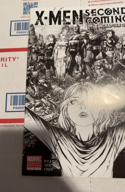 X-Men: Second Coming 1 2010 Finch Retailer Summit Exclusive Sketch B&W Variant