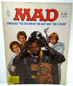 MAD Magazine Oct 1983 #242 Star Wars Return Of The Jedi Mr T The A Team Parody 