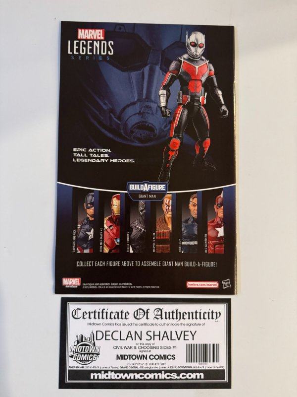 Civil War 2 II #1  Choosing Sides VF+ Variant Signed Shalvey (2016)