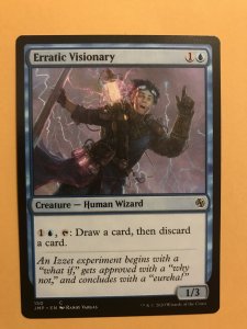 ERRATIC VISIONARY card : Magic the Gathering MTG card; JUMPSTART 2020 NM/M