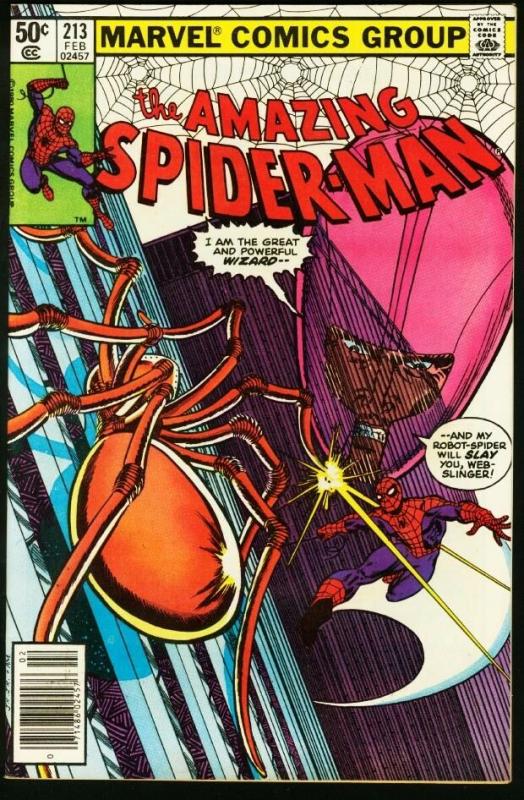 AMAZING SPIDER-MAN #213-1981-MARVEL-very fine VF