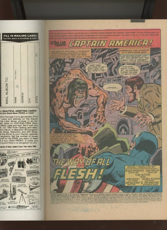 (1980) Captain America #244: BRONZE AGE! DIRECT! WE COMBINE SHIPPING! (9.0/9.2)