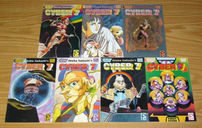 Cyber 7 #1-7 VF/NM complete series - studio proteus - eclipse manga set lot