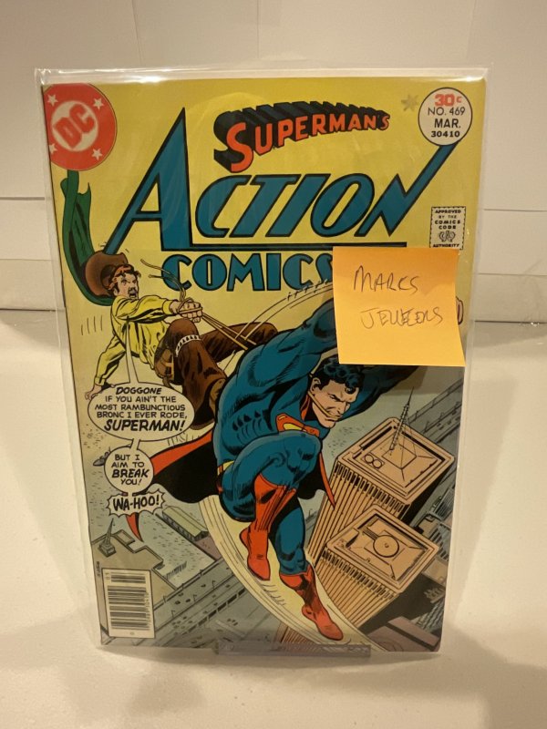 Action Comics #469  F  Mark Jewelers Insert!  1977