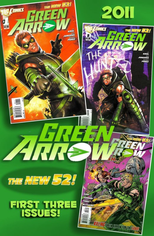 GREEN ARROW #1-3 THE NEW 52 (2011 series) 9.0 VF/NM  Dan Jurgens & George Perez!