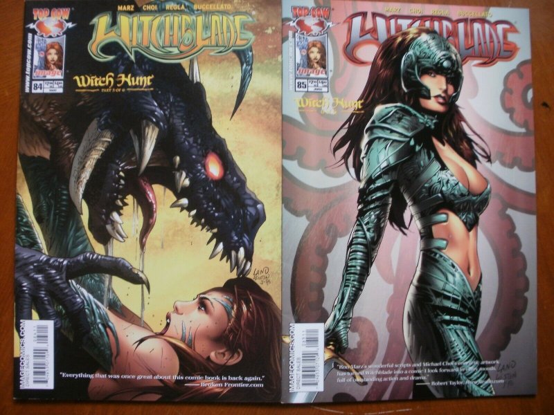 2 Near-Mint Image Top Cow Comic WITCHBLADE #84 #85 Marz Choi Regla (Witch Hunt)