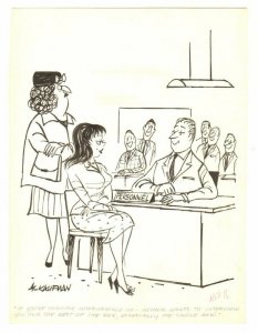 Mom Wants to Screen Potential Husbands Humorama Gag - 1961 art by Al Kaufman