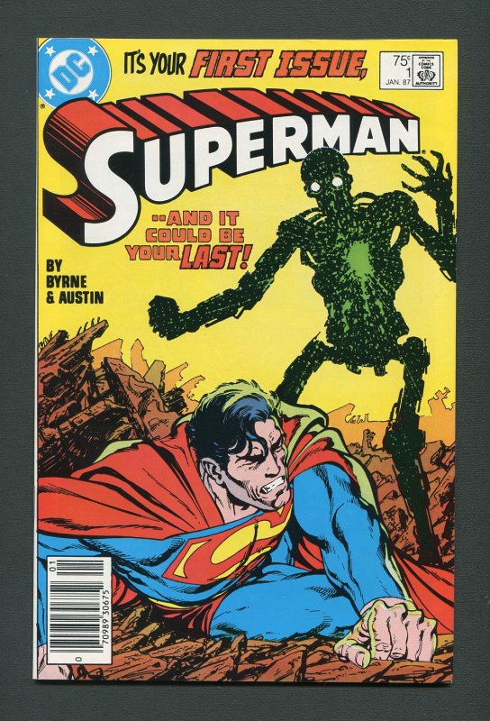 Superman #1  / 9.2 NM-  Newsstand  January 1987