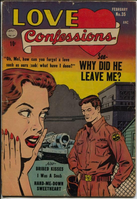 Love Confessions #35 1954-Quality-Ogden Whitney romance art-G