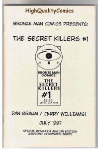 SECRET KILLERS #1, Ashcan, Promo, Braum, 1997, NM+