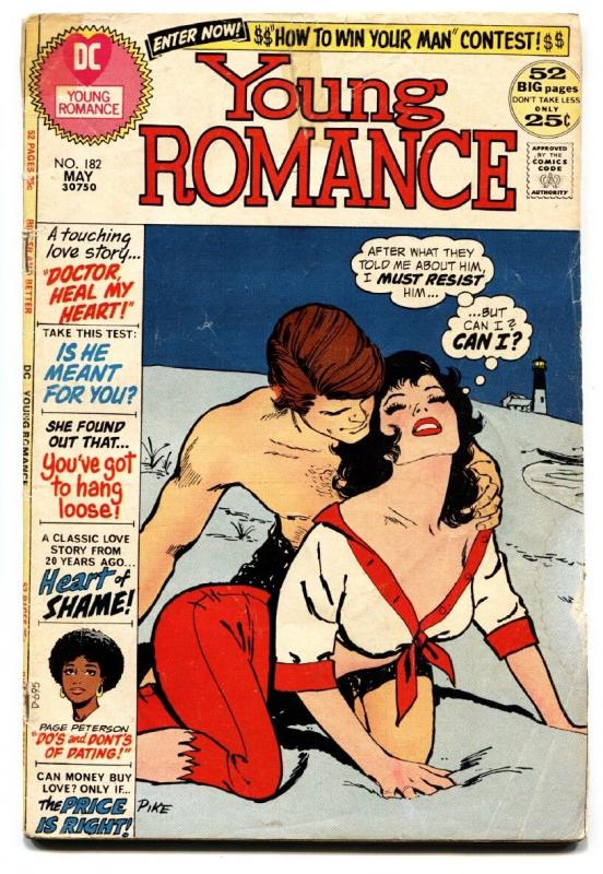 Young Romance #182 comic book DC-Giant issue-Page Peterson-Spicy cover