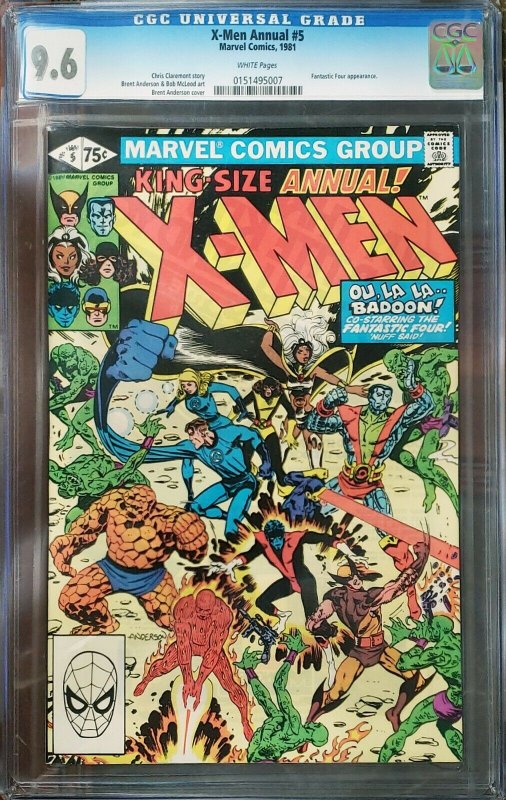 X-Men Annual 5 CGC 9.6 Fantastic Four Marvel 1981