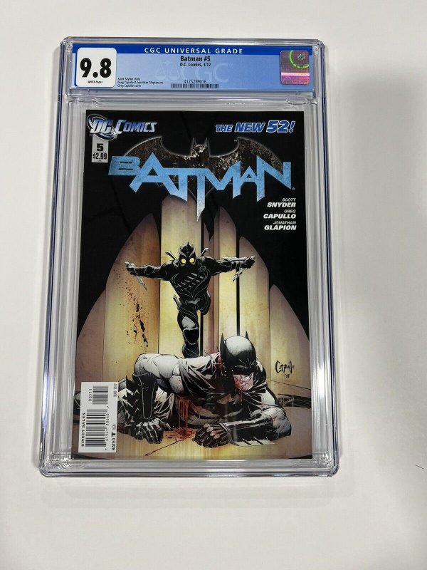 BATMAN 5 CGC 9.8 WHITE PAGES DC COMICS 2012 