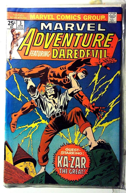 Marvel Adventure (Daredevil) #3 (1976) Marvel Comics Ka-Zar 1st Print Comic Book