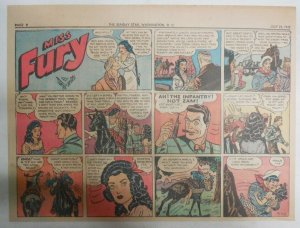 Miss Fury Sunday by Tarpe Mills from 7/26/1942 Size: 11 x 15  Very Rare Year #2