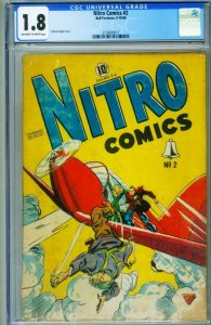 NITRO COMICS #2 CGC 1.8 1946-Rare Canadian hero comic book 2134029017