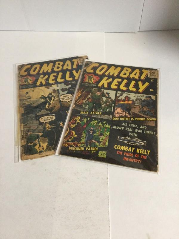 Combat Kelly 42 44 Last Issue Gd Good 2.0 Atlas Comics Silver Age