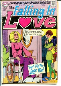 Falling In Love #108 1968-DC-handicapped girl-wheel chair-rare-G