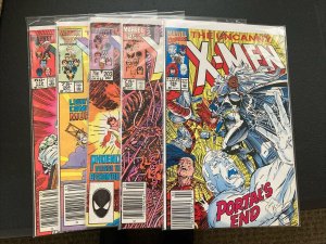 The Uncanny X-Men Lot: 179, 204, 203, 205, 285 VG F