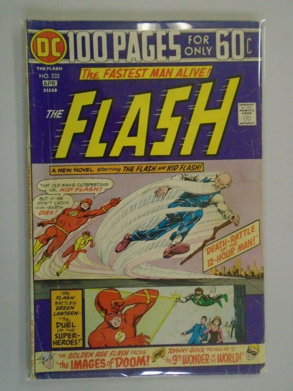 Flash #232 3.0 GD VG quarter split on cover (1975 1st Series)