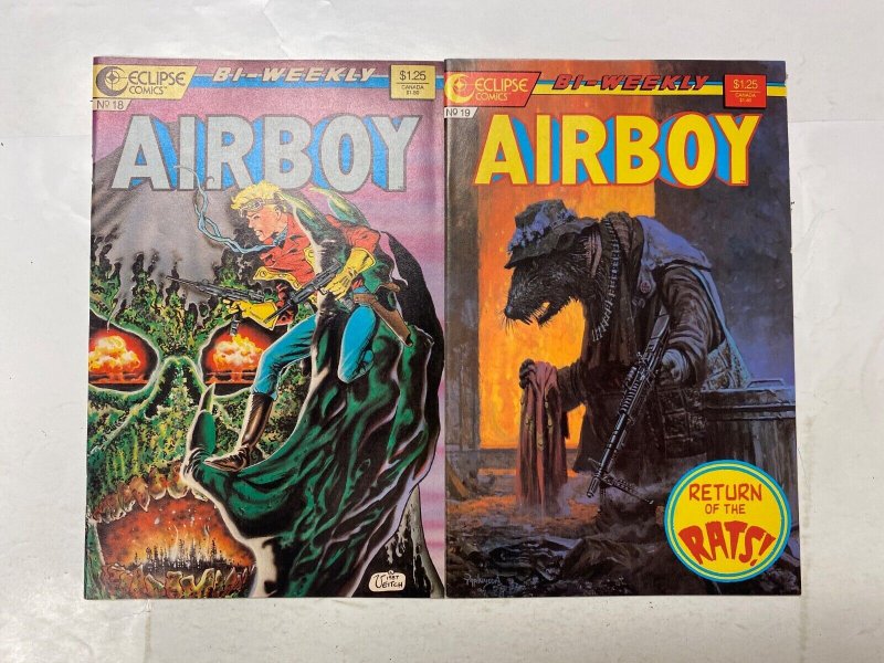 5 Airboy ECLIPSE comic books #18 19 20 21 22 24 KM41