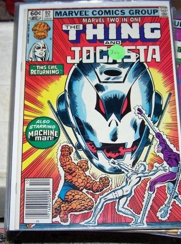 Marvel Two-In-One #92 (Oct 1982, Marvel) the thing + jocasta ultron machine man