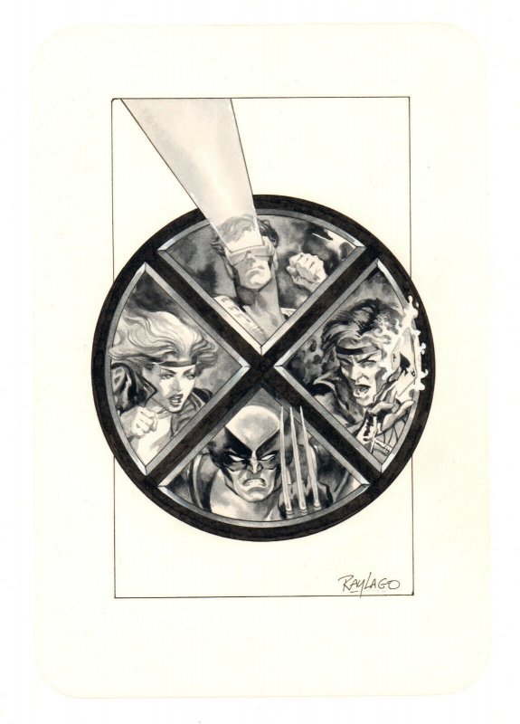X-Men: Mutant Empire Book Cover Study - 1996 Signed art by Ray Lago