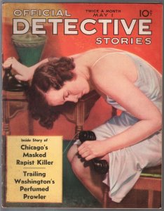 Official Detective Stories-5/1/1937-mystery & crime pulp-Apeman-Oriental mena...