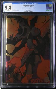 ABSOLUTE BATMAN #1 DC 2ND PRINT NICK DRAGOTTA FOIL VIRGIN VARIANT CGC 9.8 NM