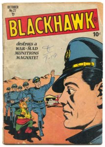 Blackhawk #27 1948- Death-Demons- Golden Age G