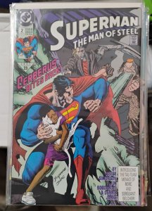 SUPERMAN THE MAN OF STEEL # 2  1991 DC COMICS CLARK KENT